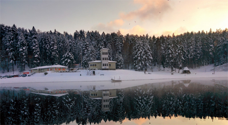 Ahveniston kahvila on vuokrattavissa talvella